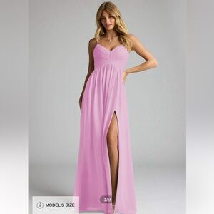 NWT. Azazie Alia Bridesmaid dress in Candy Pink. Size A16.